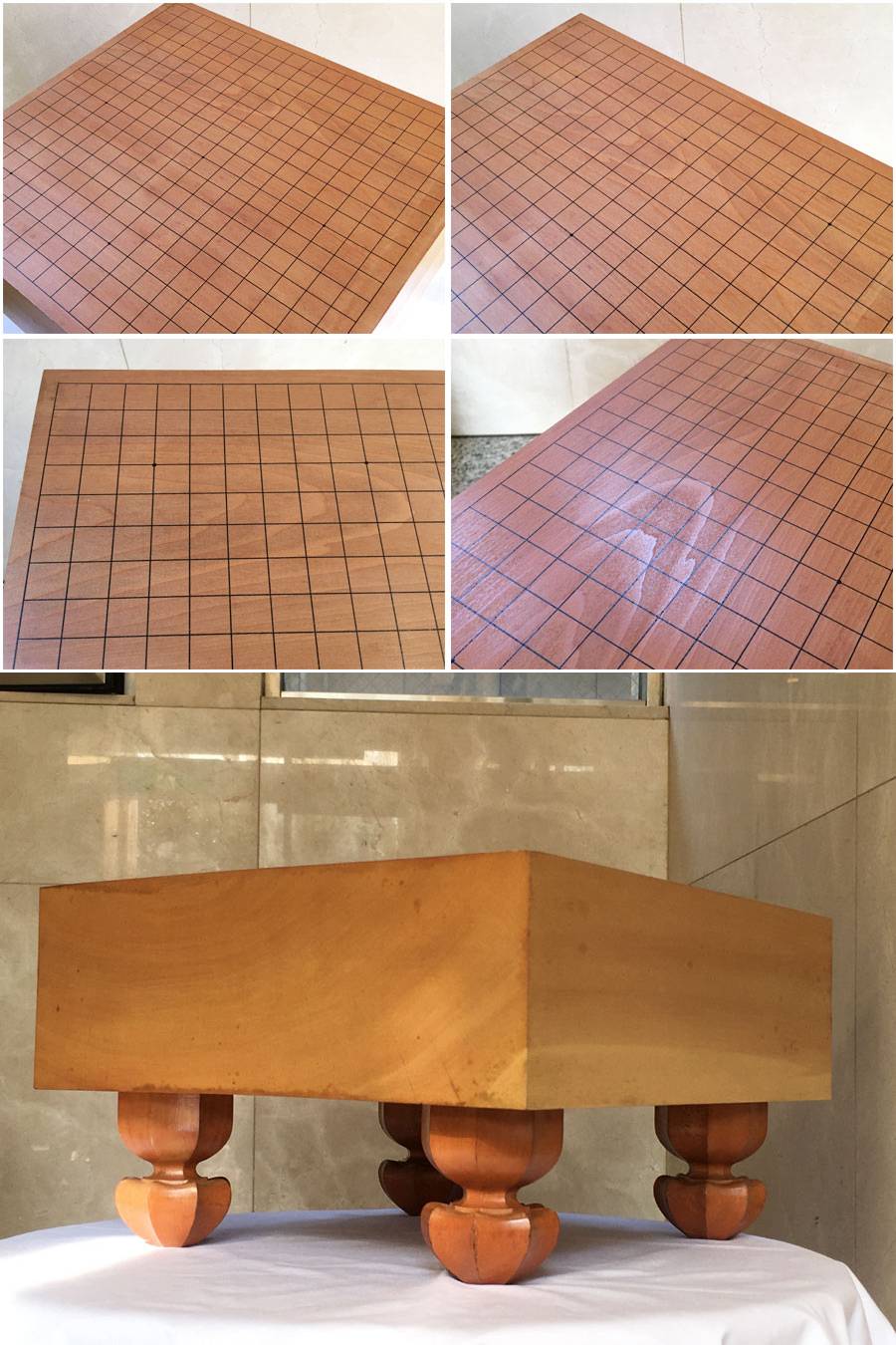 大阪買い囲碁　木製　碁盤　碁石　サイズ横:約41cm 縦:45cm　厚み:約14.5cm　足からの高さ:約27cm 囲碁