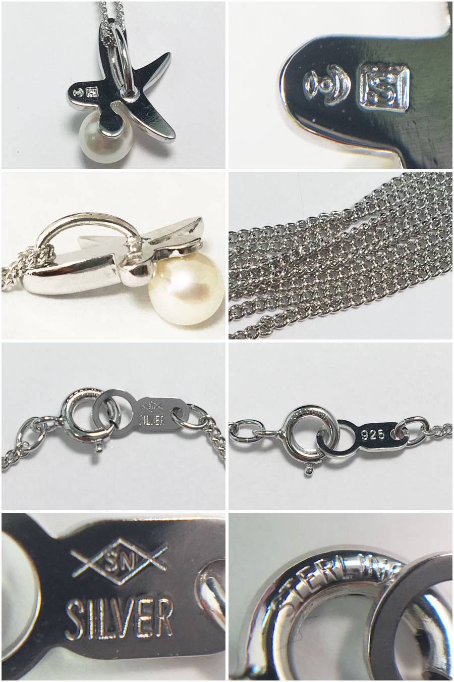 美品 田崎真珠 TASAKI ネックレス タサキマーク 留め具 SILVER